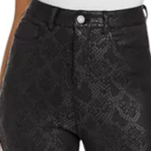 NWT Guess Poison Python Coated Pants - Picture 2 of 6